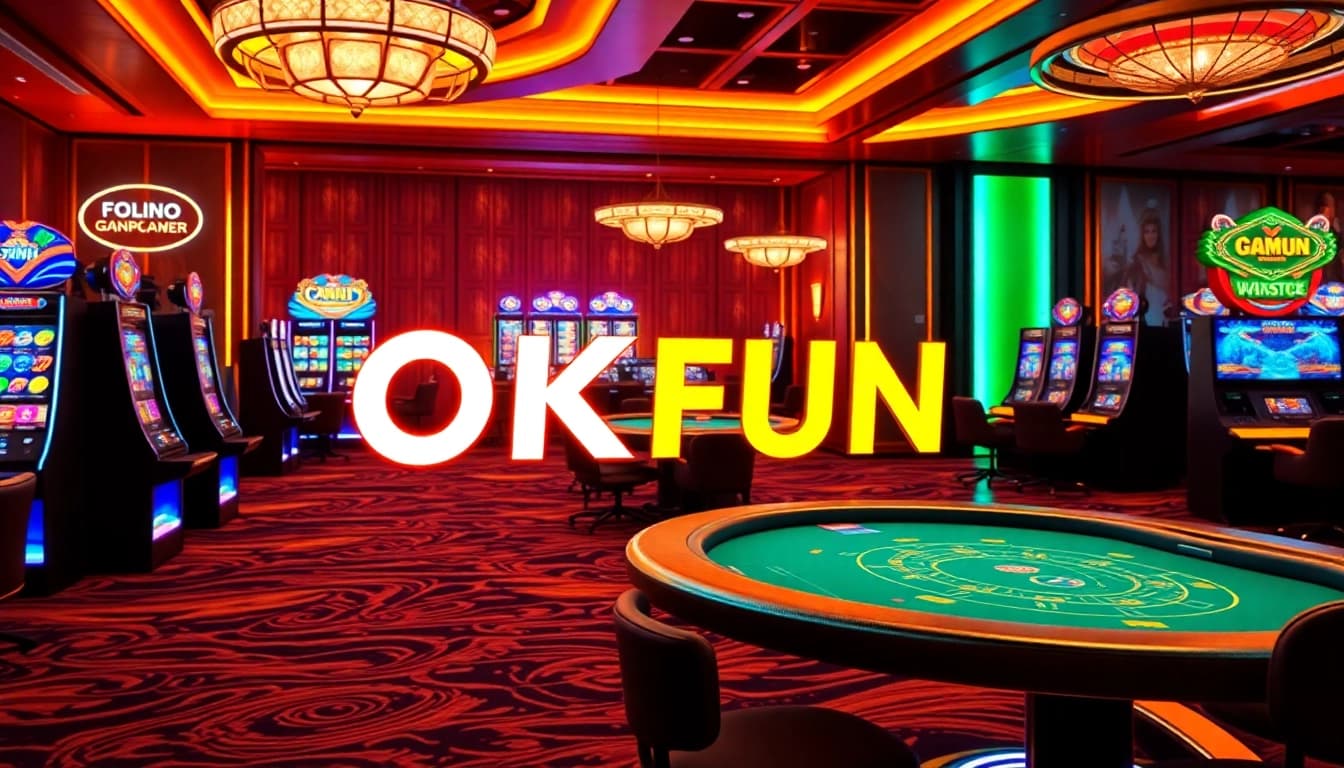 Experience the thrill of winning at OKFUN with vibrant casino games and engaging atmosphere.