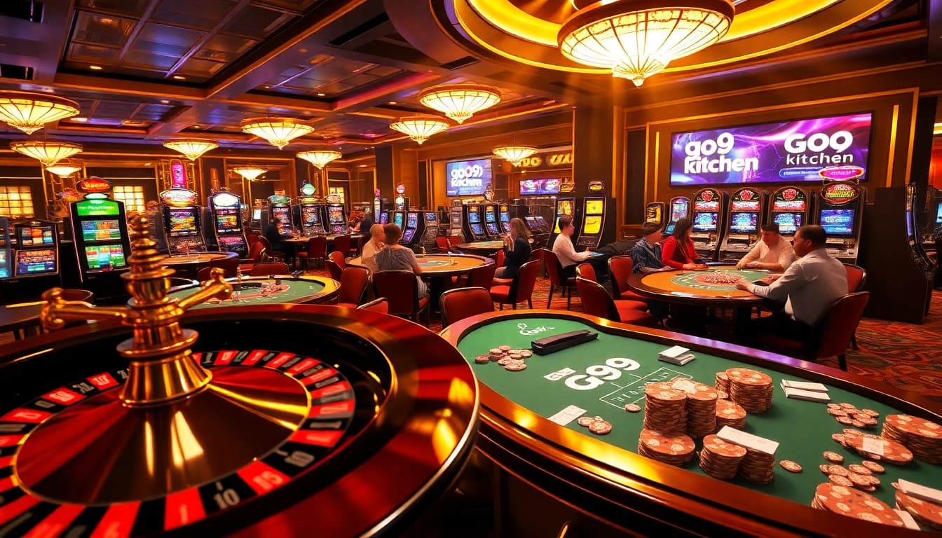 Experience excitement at go99.kitchen with lavish casino tables and dynamic games.