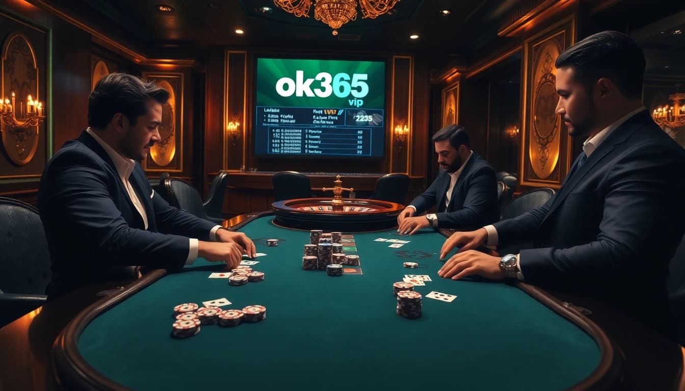 Experience the excitement of high-stakes gaming at ok365 vip with elite poker players and glamorous casino elements.