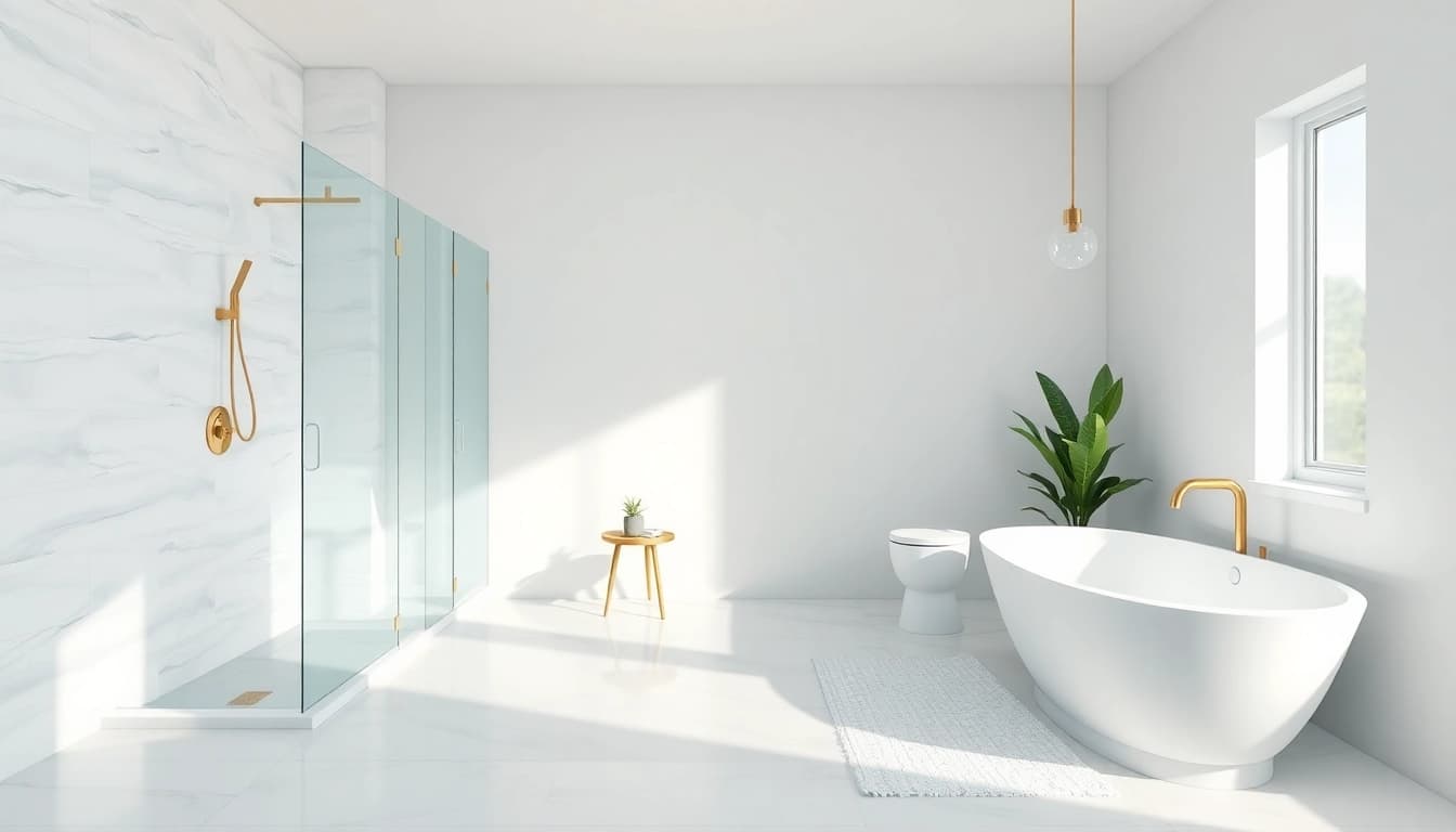 Explore a beautifully remodeled bathroom showcasing modern design and elegance in bathroom remodeling.
