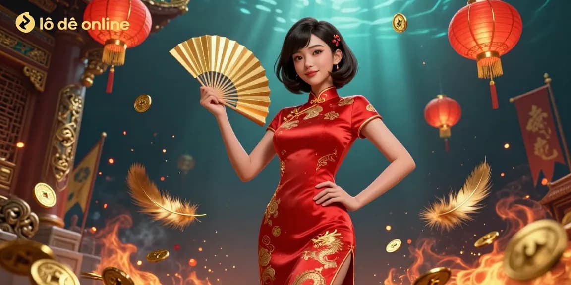Play lô đề online and win big with vibrant characters and dynamic elements in this exciting casino illustration.