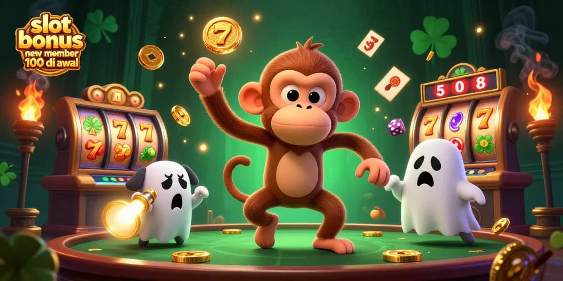 Mainkan slot bonus anggota baru 100 di awal saat melihat karakter lucu di kasino yang menakutkan.