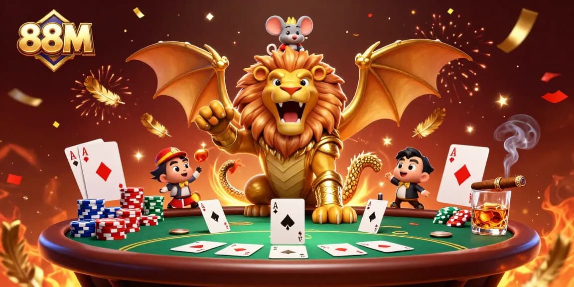 Play exciting poker with 88M as a chimera creature and mouse jockey thrill the game.