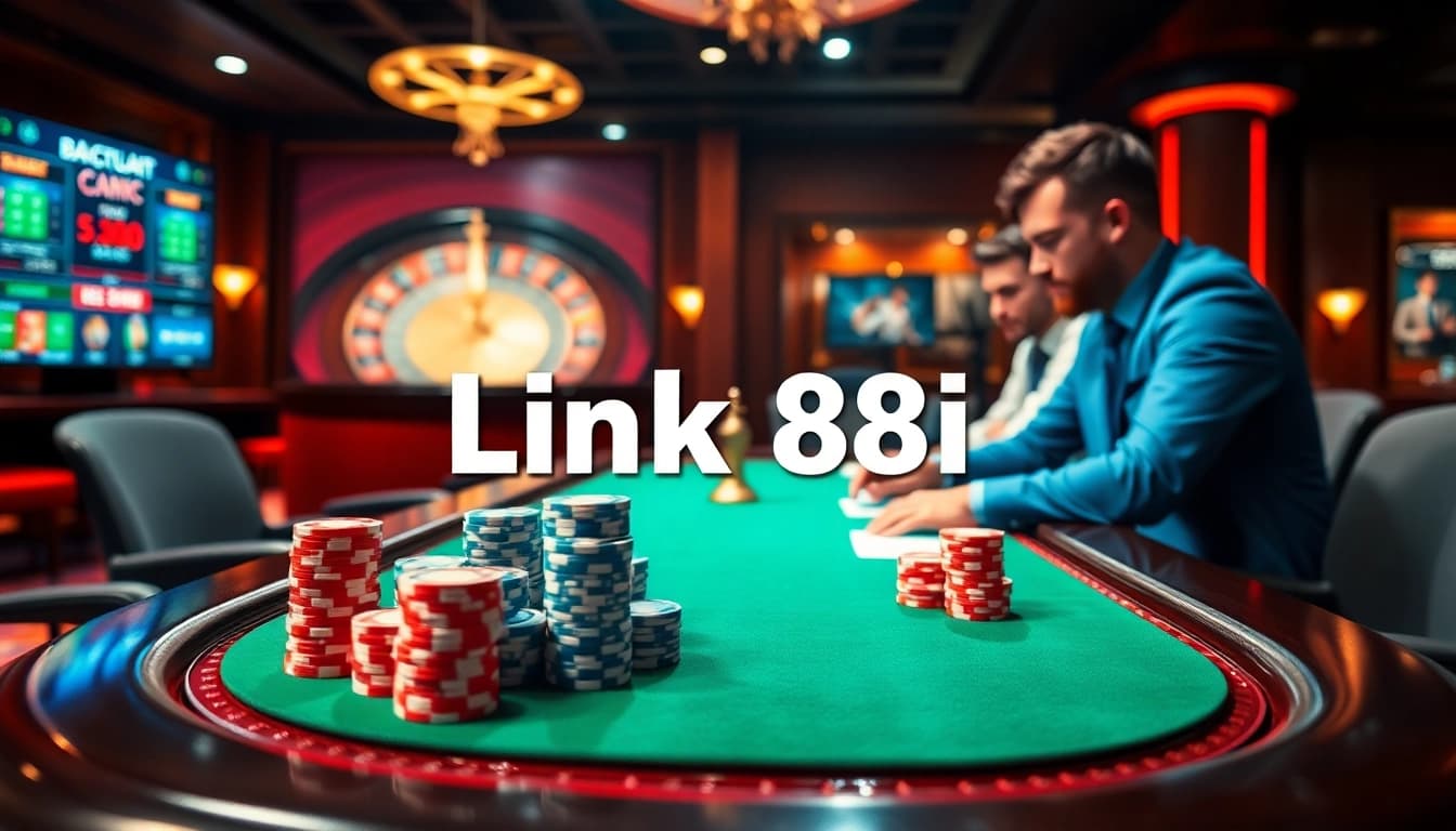 Experience thrilling moments with link 88i as vibrant poker chips scatter across the table.