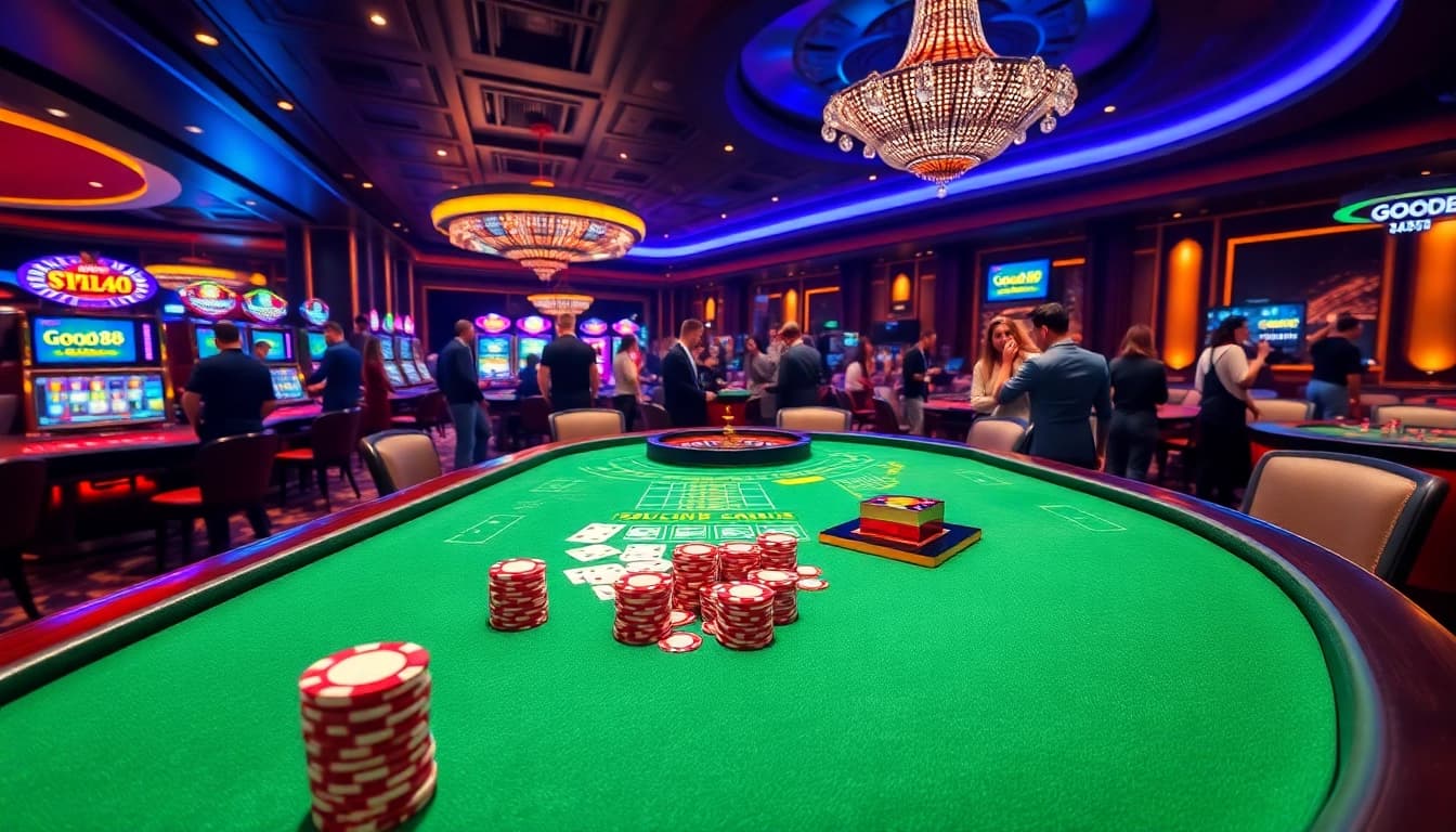 Experience the excitement of Good88 with vibrant casino tables and thrilling games.