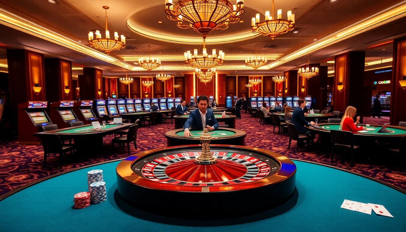 Experience the excitement of GG88 casino with vibrant tables and professional dealers.
