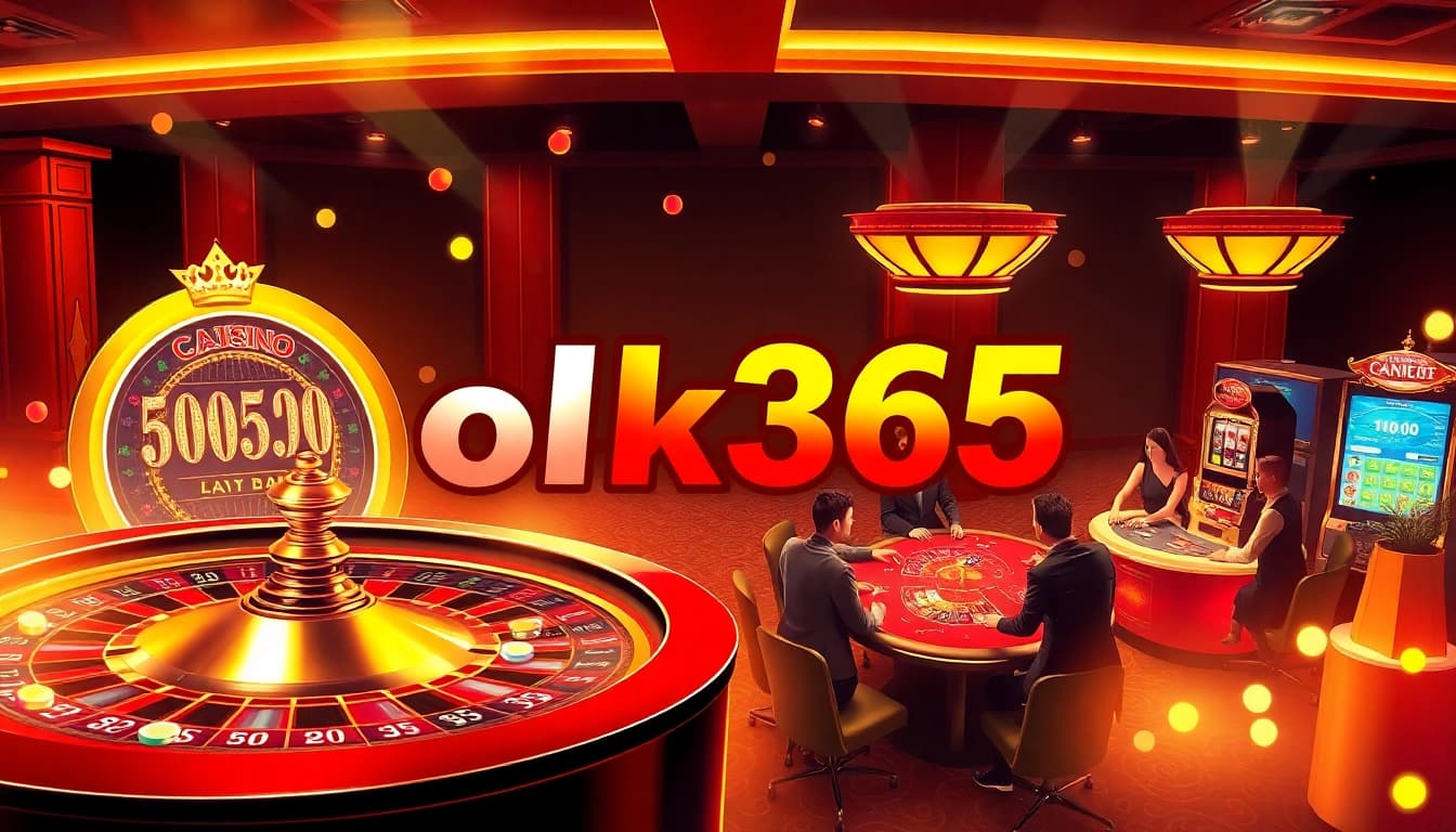 Experience the thrill of the casino with ok365 featuring poker tables and slot machines.