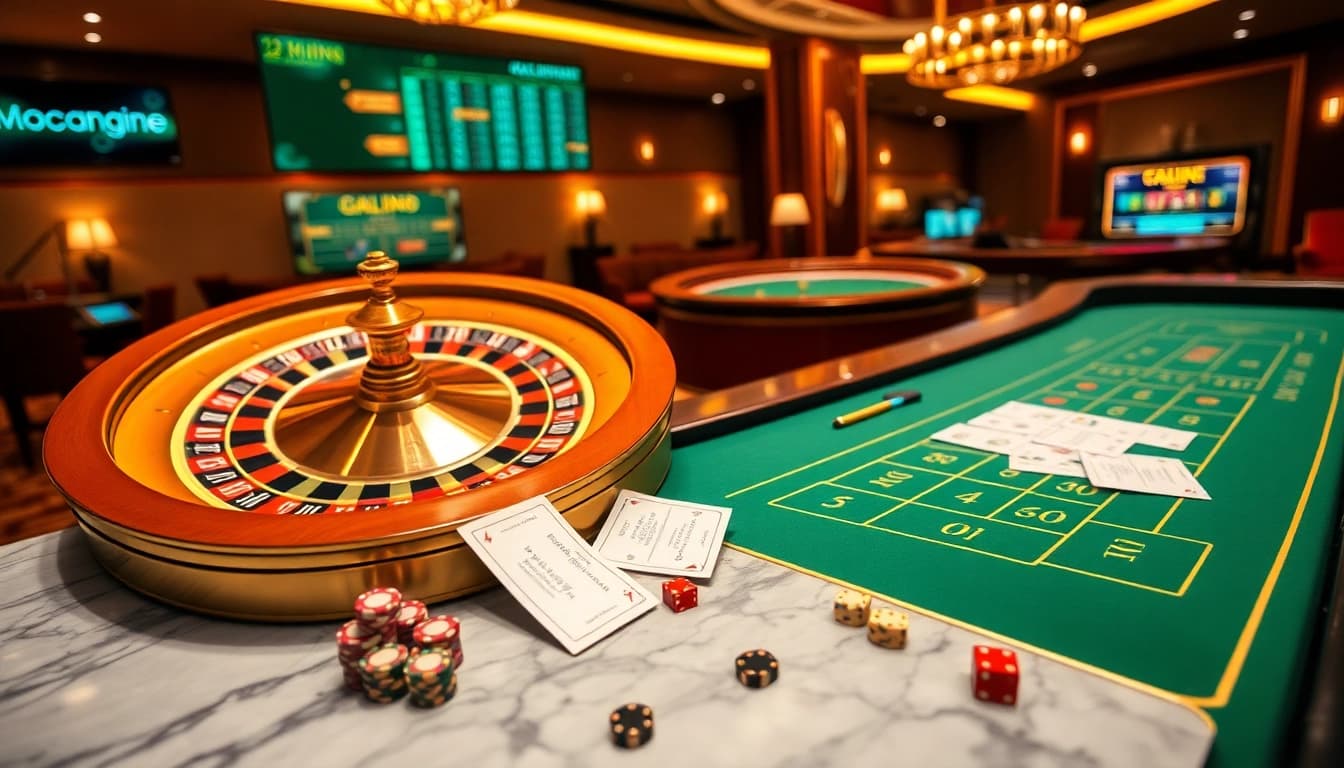 Experience the excitement of 23Win nhà cái cá cược uy tín nhất châu Á with roulette and blackjack in a luxurious casino setting.