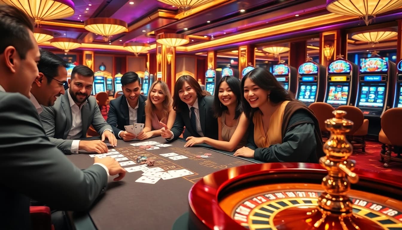 Experience thrilling games at https://luck88.games/ within a luxurious casino environment.