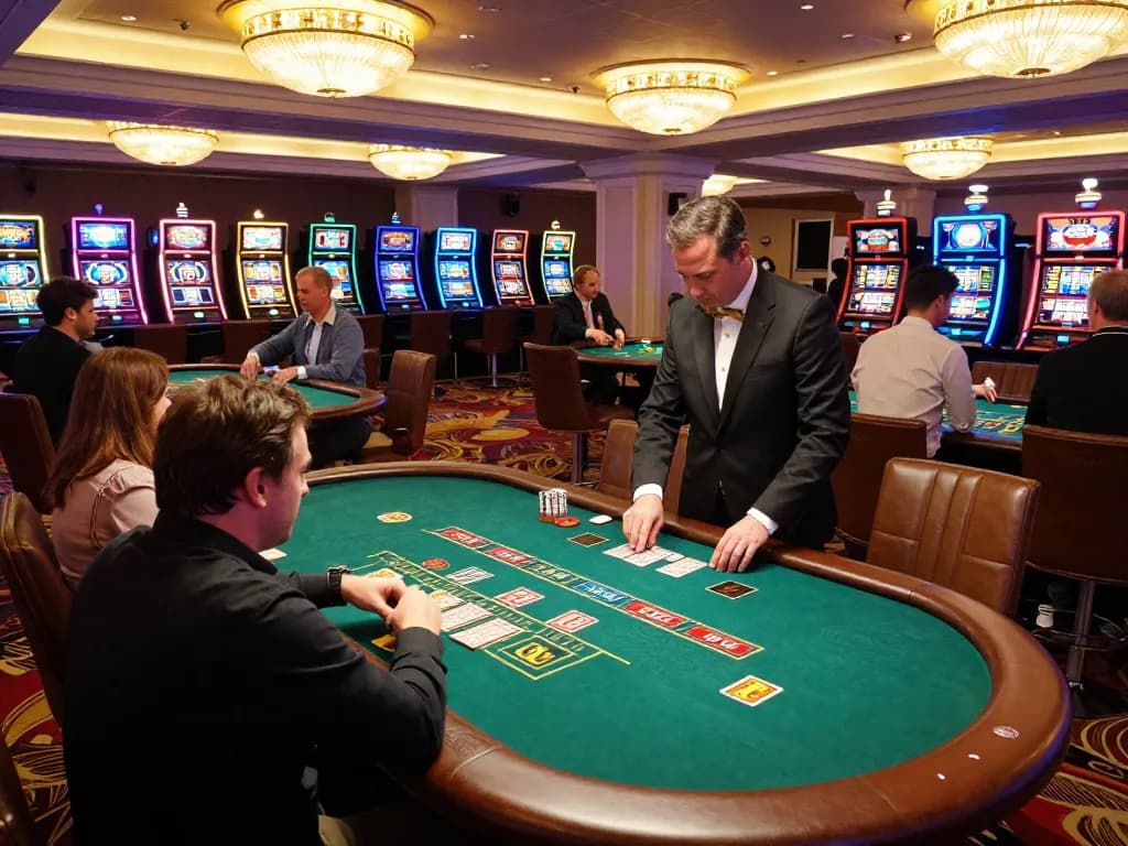 Engaged players at 789 club gaming tables enjoying dynamic card games in a vibrant casino atmosphere