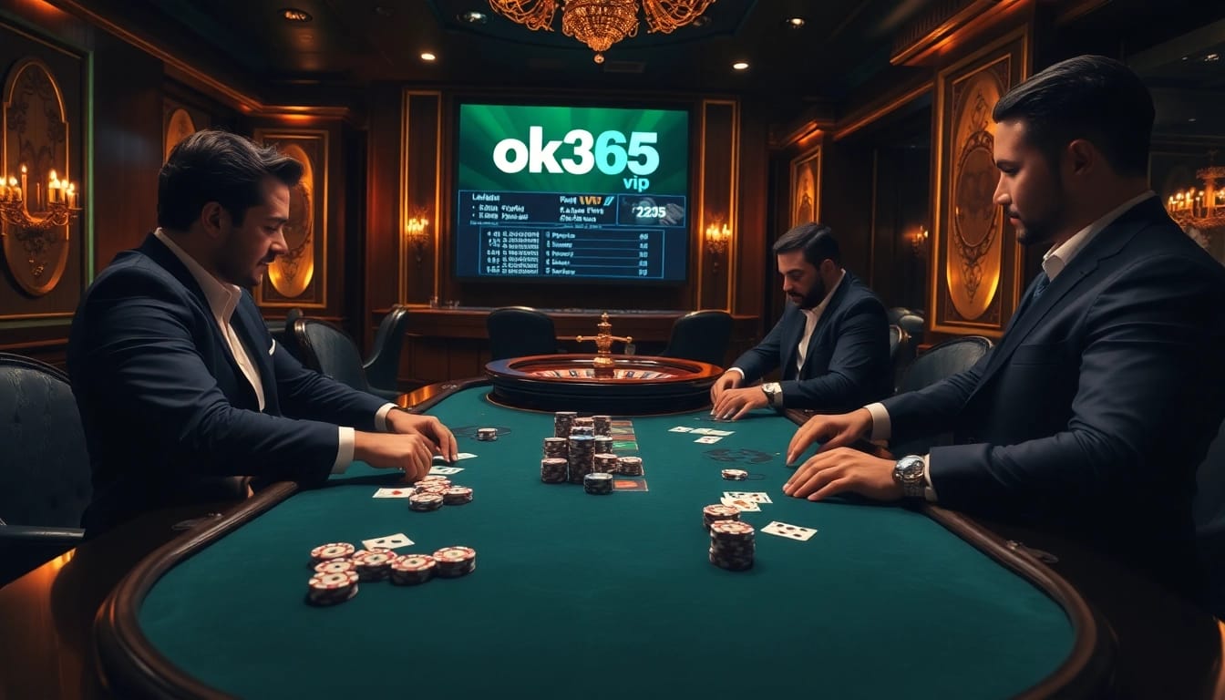 Experience the excitement of high-stakes gaming at ok365 vip with elite poker players and glamorous casino elements.