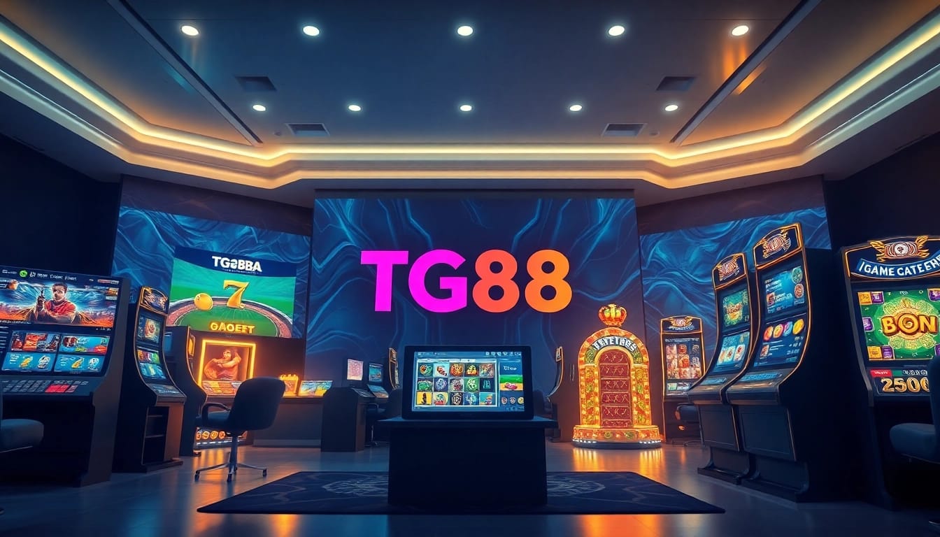 TG88 online gambling platform showcasing modern casino games and betting interface
