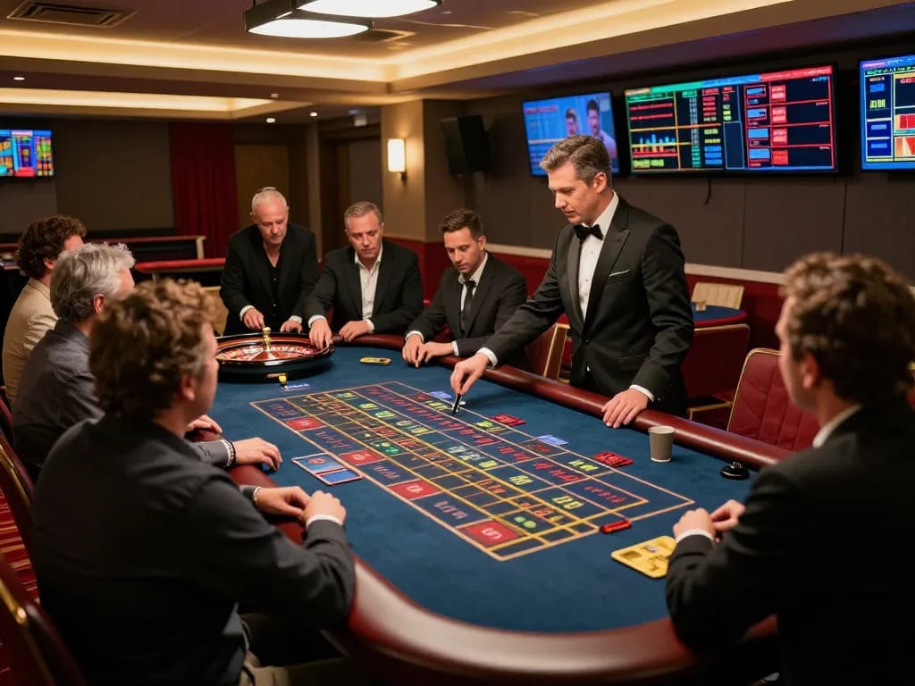 UU88 live dealer casino scene with players engaged in roulette, showcasing excitement