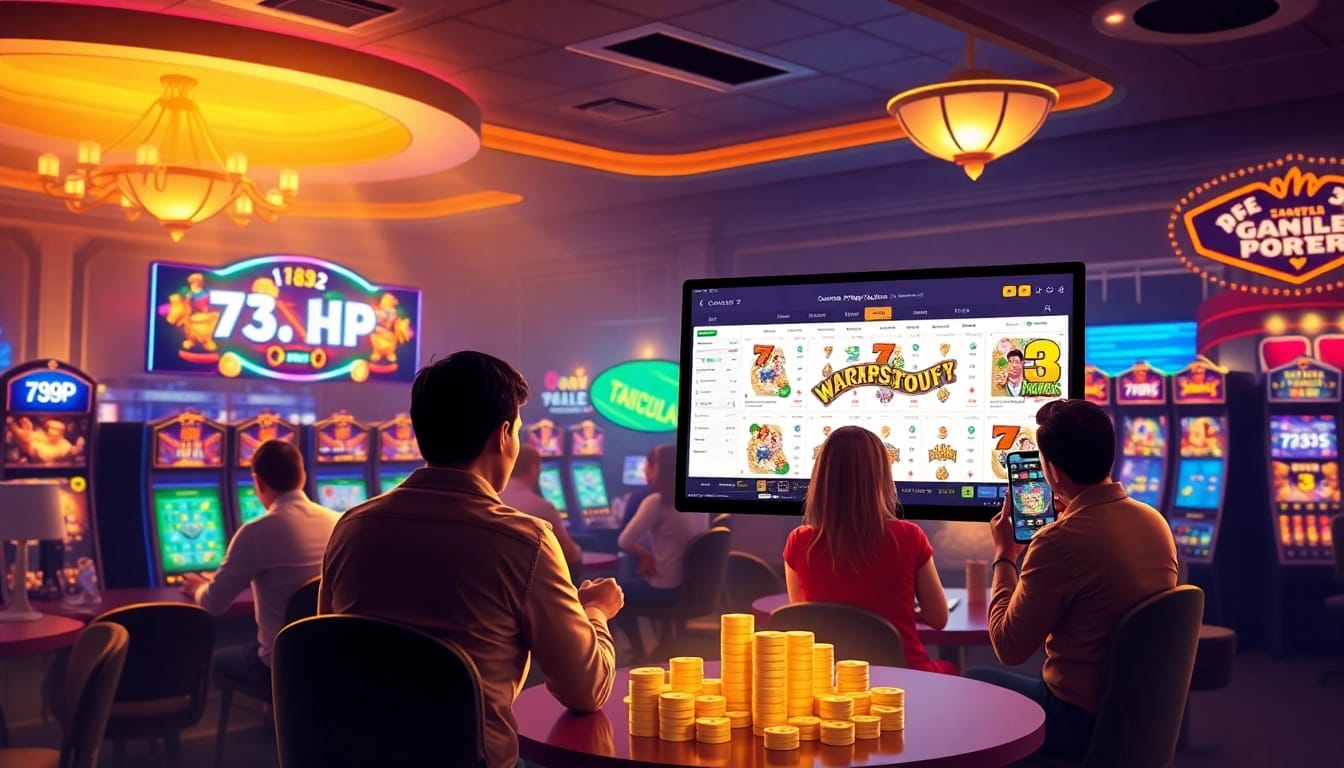 Interactive online gambling experience at 789P showcasing diverse players enjoying sports betting and casino games.