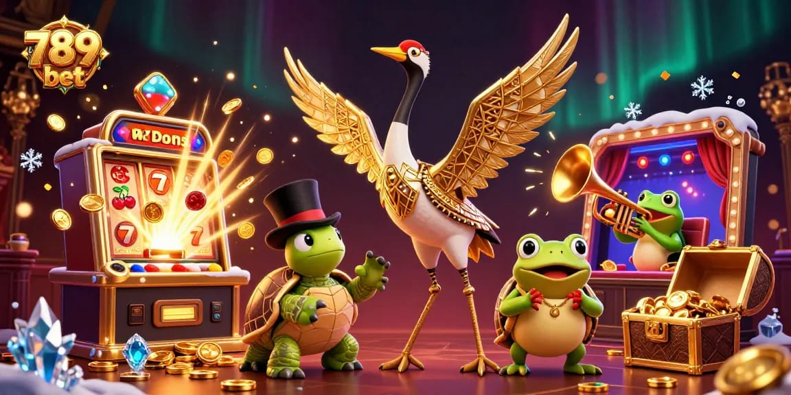 Join the fun at 789 bet as the characters celebrate with explosive jackpots and casino excitement!