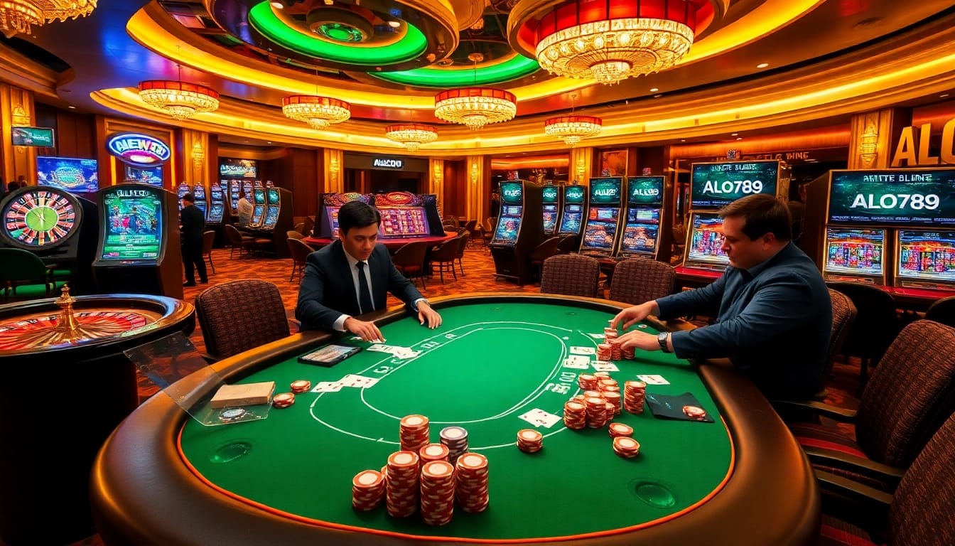 Engage with thrilling ALO 789 gambling action at a luxurious casino table.