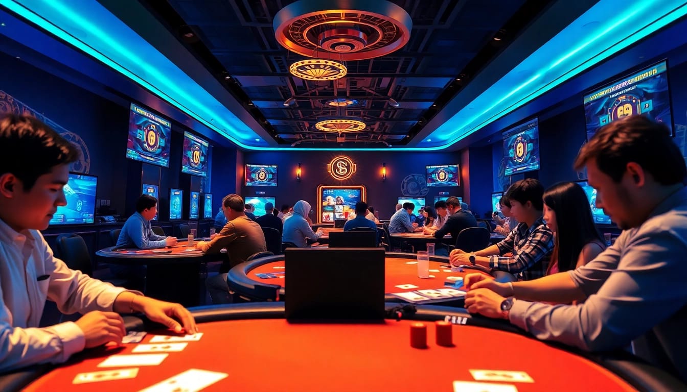 Exciting online gaming experience with gamebaidoithuong featuring popular card games and vibrant casino elements.