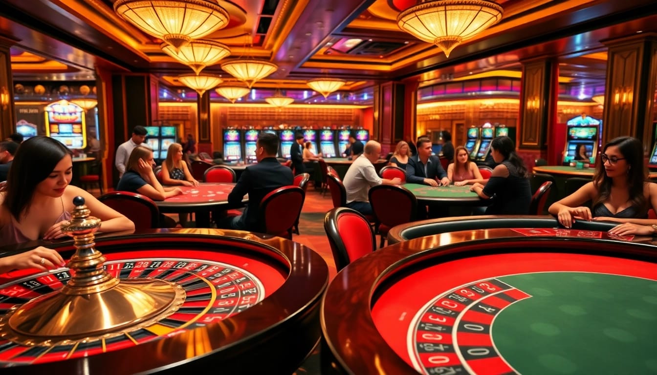 Experience thrilling gameplay and excitement at Thabet Casino's vibrant gaming tables.
