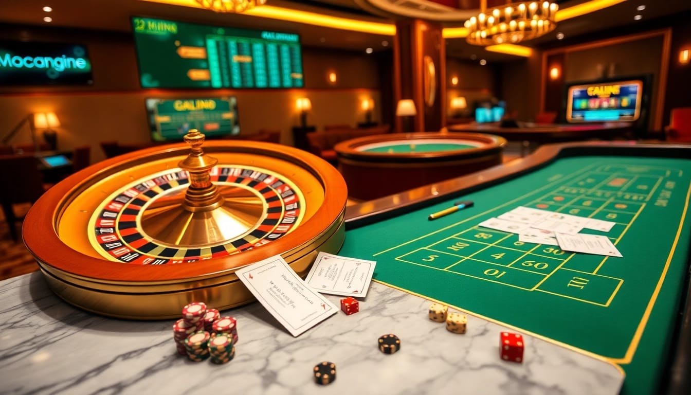 Experience the excitement of 23Win nhà cái cá cược uy tín nhất châu Á with roulette and blackjack in a luxurious casino setting.