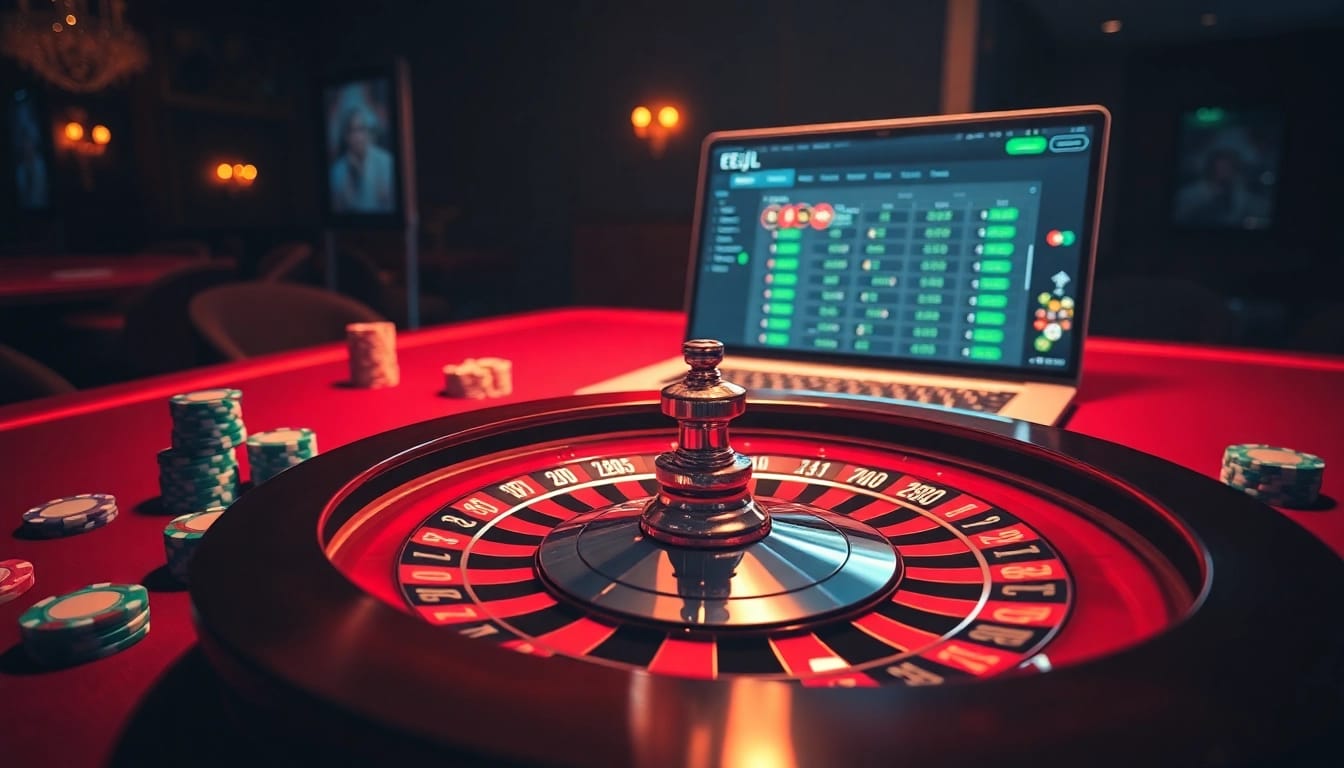 Experience the excitement of EEJL online betting with a luxurious gaming interface and roulette.