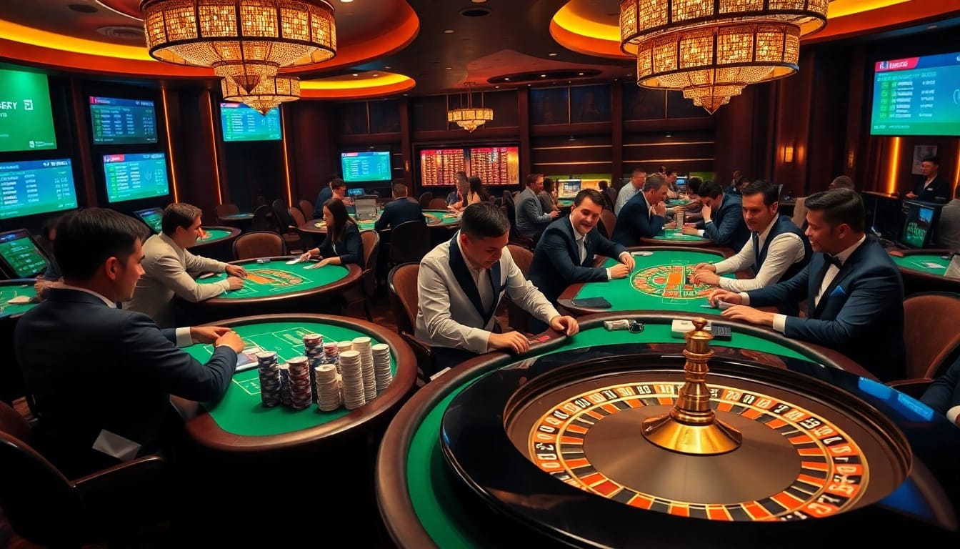 Play casino games at https://kubet77i.ink/ with vibrant poker chips and roulette wheels.