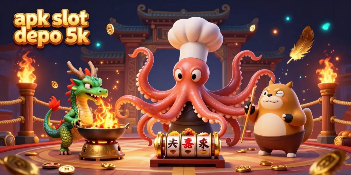Experience the excitement of apk slot depo 5k with vibrant casino elements and engaging characters in action.