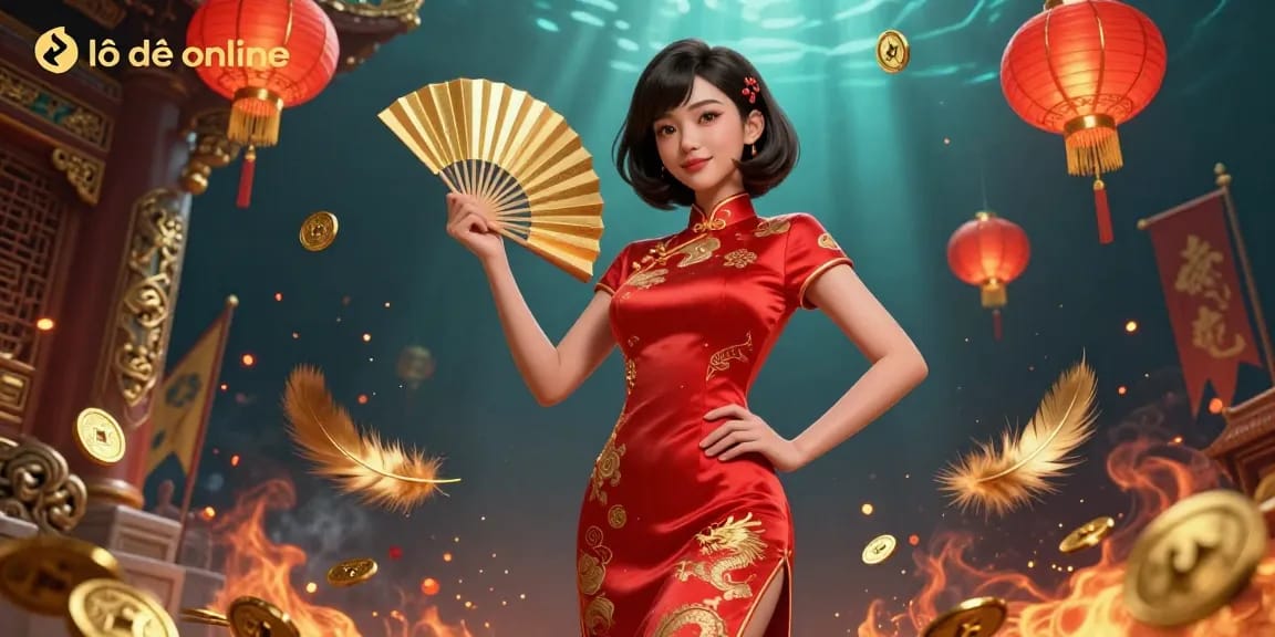 Play lô đề online and win big with vibrant characters and dynamic elements in this exciting casino illustration.