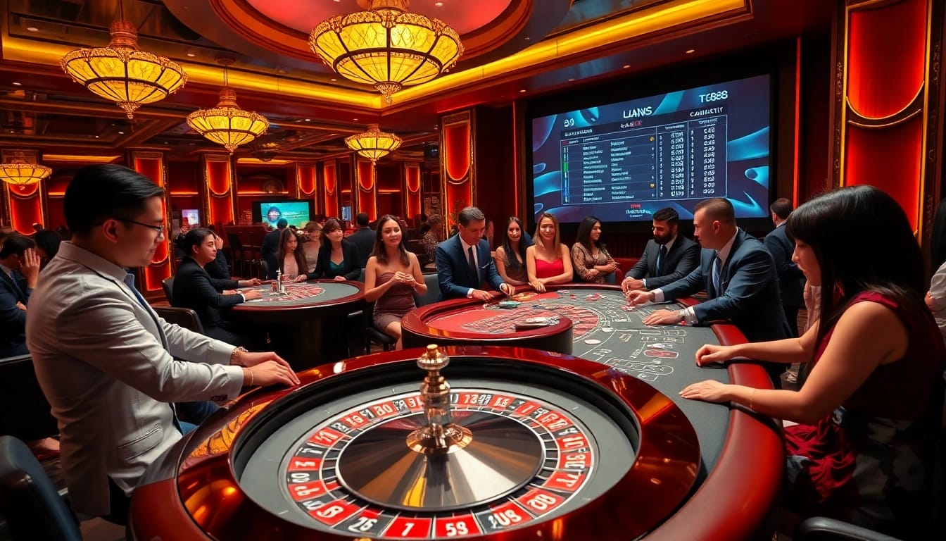 Experience the excitement of TG88 casino with lively roulette and poker action.