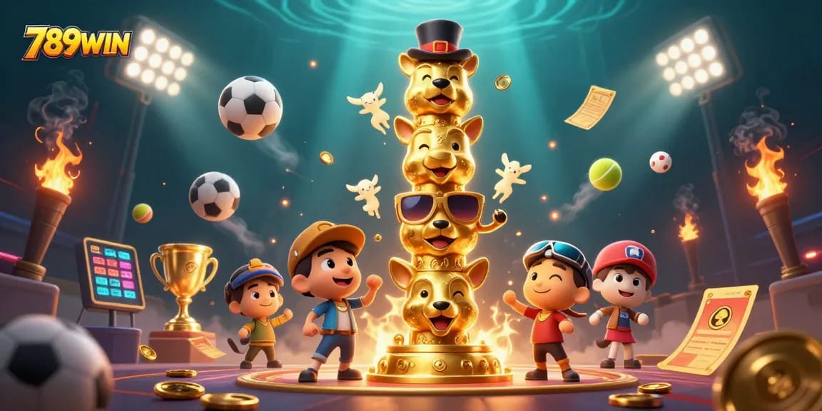 Bet big and win more with exciting gaming at 789WIN, featuring animated casino elements.