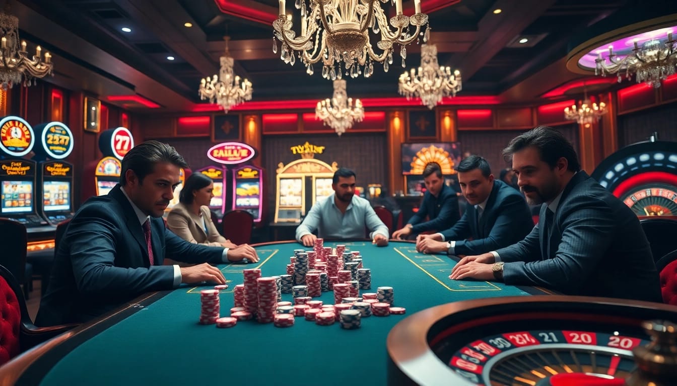 Exciting poker game scene highlighting the 79king group with vibrant casino elements.