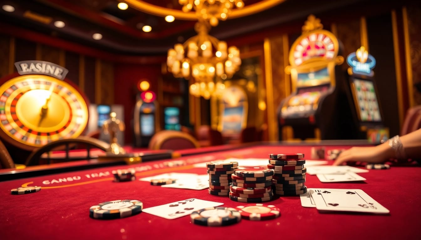 Experience high-stakes gambling at go8s.bio/ with luxurious poker tables and distinguished casino decor.