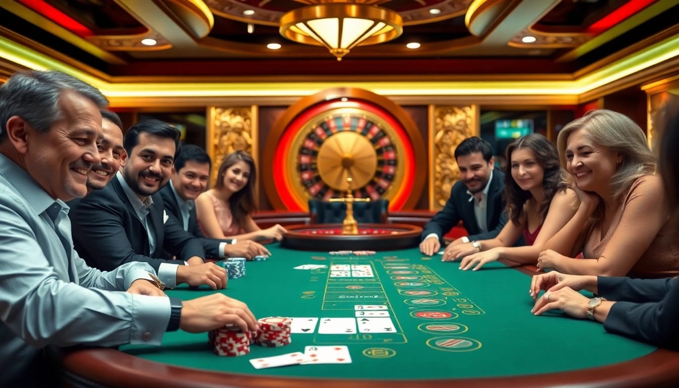 Experience thrilling gameplay at hay.win, featuring blackjack tables and vibrant casino ambiance.