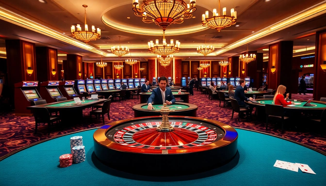 Experience the excitement of GG88 casino with vibrant tables and professional dealers.