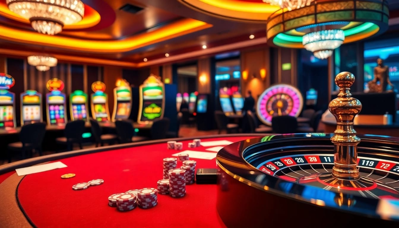 Gamble smartly with https://ww88.review/ at an elegant casino table featuring poker chips and a roulette wheel.