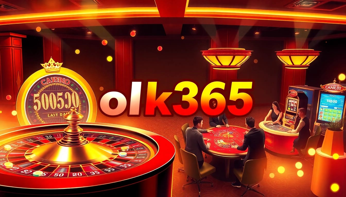 Experience the thrill of the casino with ok365 featuring poker tables and slot machines.
