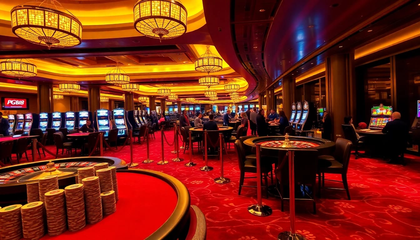 Experience the thrill of PG88 VIP gaming with luxurious tables and vibrant slot machines.