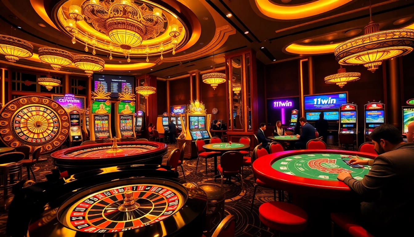 Players engaging in strategic gameplay at 11win, capturing the excitement of casino betting.