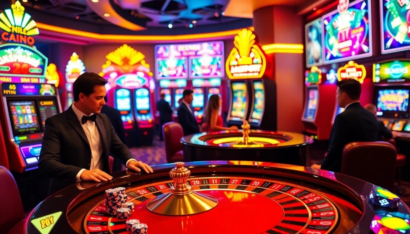 Experience excitement at https://www.slots899.com/ with luxurious casino tables and vibrant slot machines.