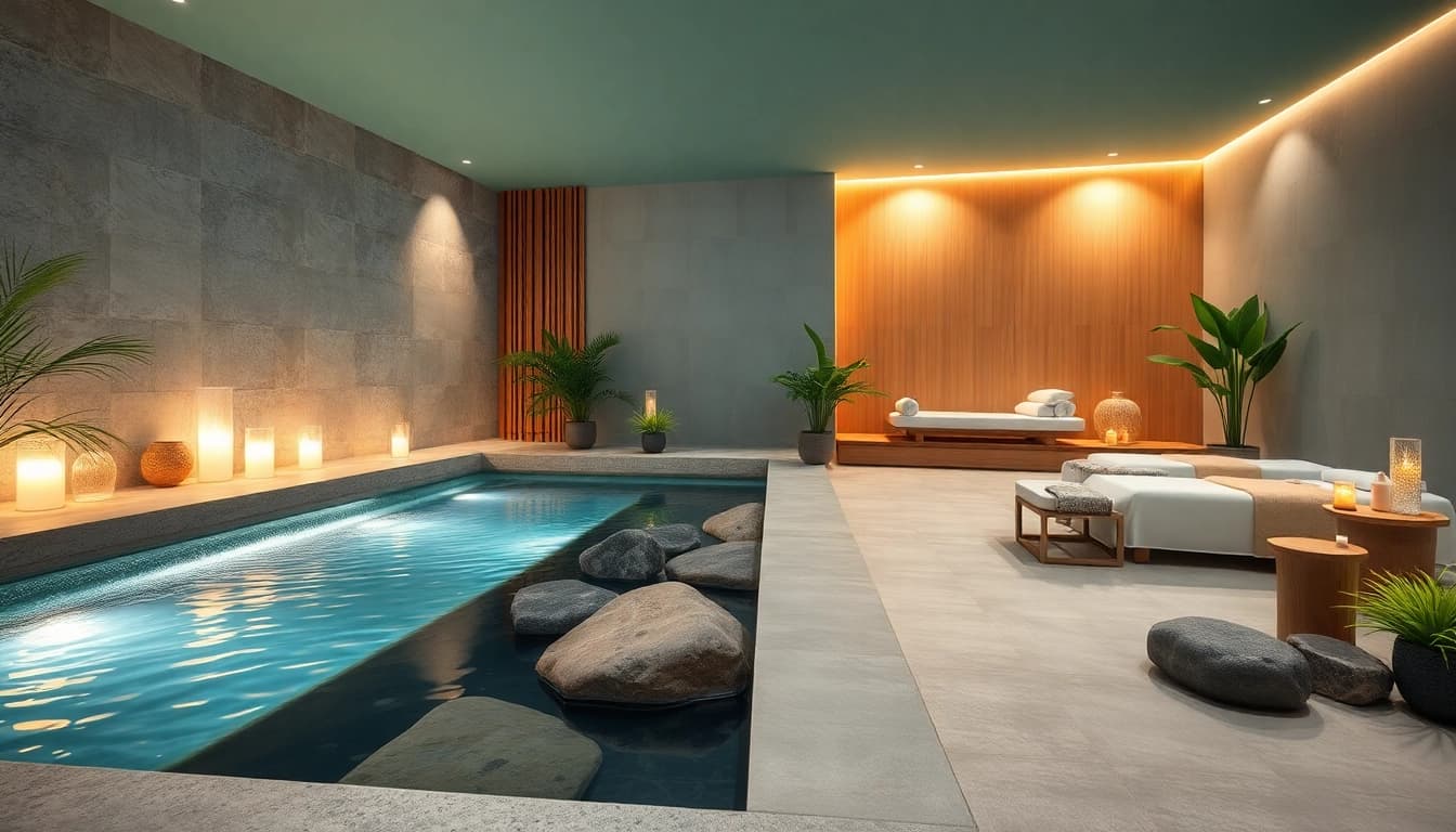 Engaging Spa Ads showcasing a tranquil spa environment with water features and calming décor.