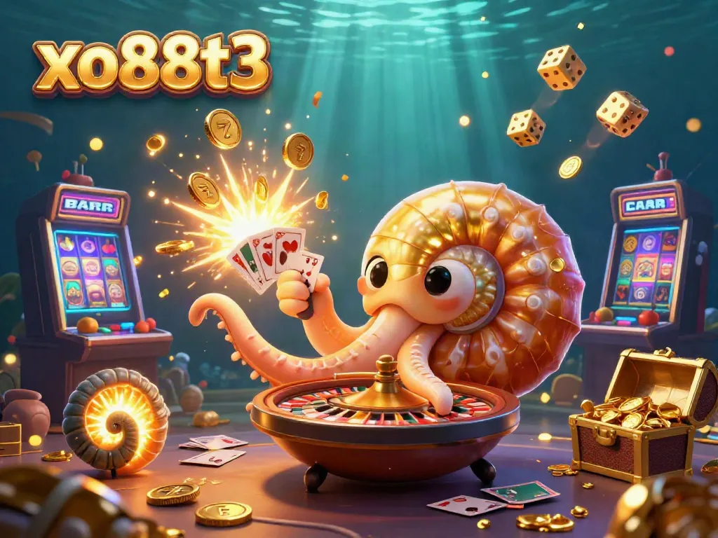 Engage with xo88t3 at a vibrant online casino, featuring a giant nautilus roulette wheel and explosive jackpot.