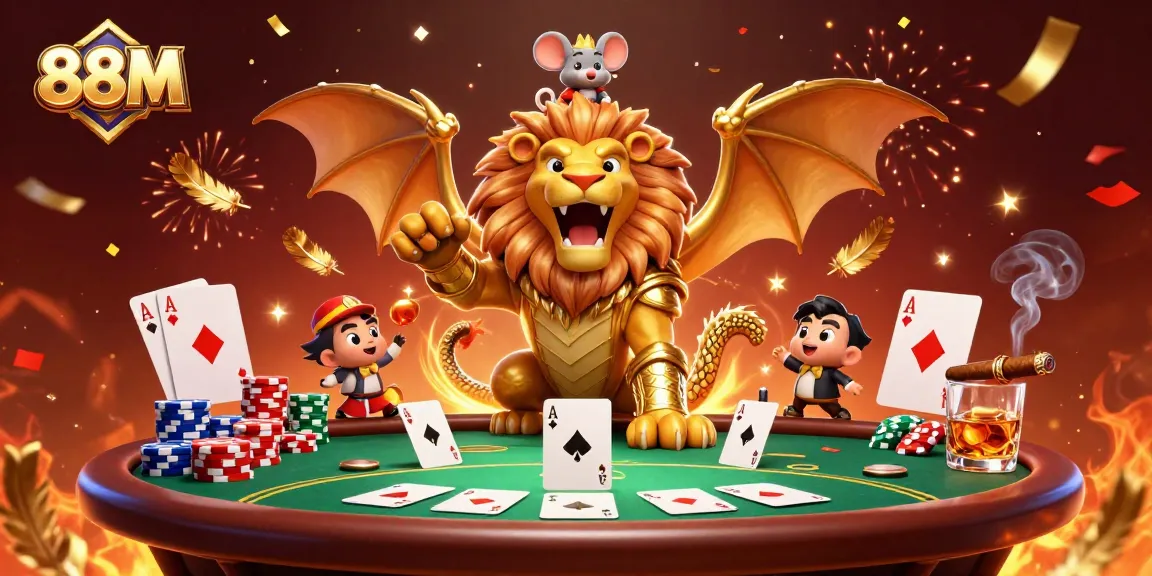 Play exciting poker with 88M as a chimera creature and mouse jockey thrill the game.