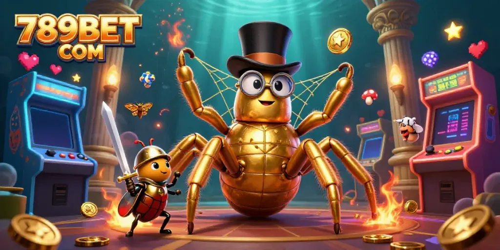 Experience the thrill of 789BET COM with a lively 3D casino scene featuring iconic characters and vibrant gaming elements.