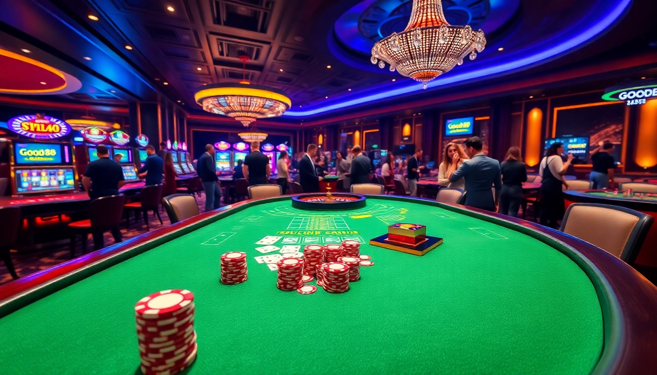Experience the excitement of Good88 with vibrant casino tables and thrilling games.