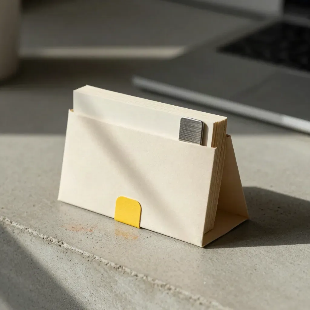 Mail Bee starter bundle on pale concrete with bee-yellow accent, soft daylight and studio stillness
