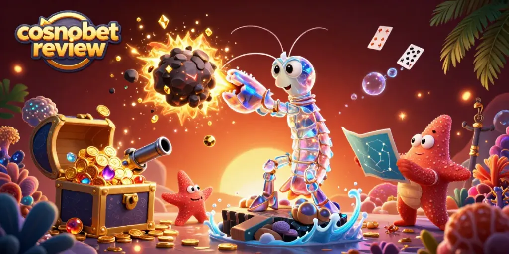 Experience the thrill of gaming with this entertaining cosmobet review-themed illustration featuring vibrant characters.
