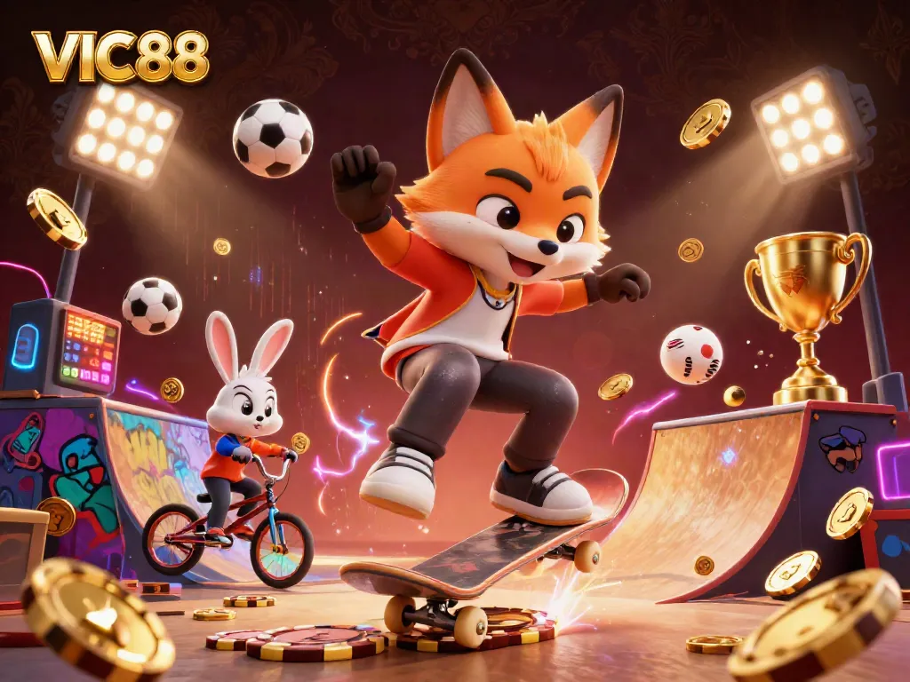 Experience thrilling bets and live interaction at VIC88 with dynamic gaming visuals and energetic casino elements.