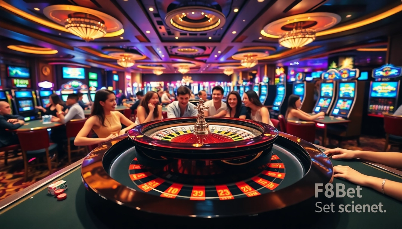 Win big at https://f8bet.science/ in a luxurious casino filled with excitement and vibrant gaming.