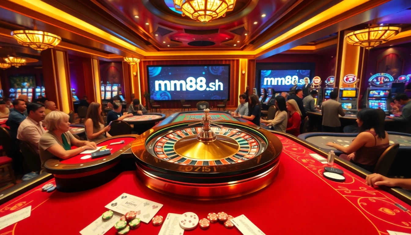 Experience the excitement of gambling at mm88.sh with vibrant roulette and poker action.