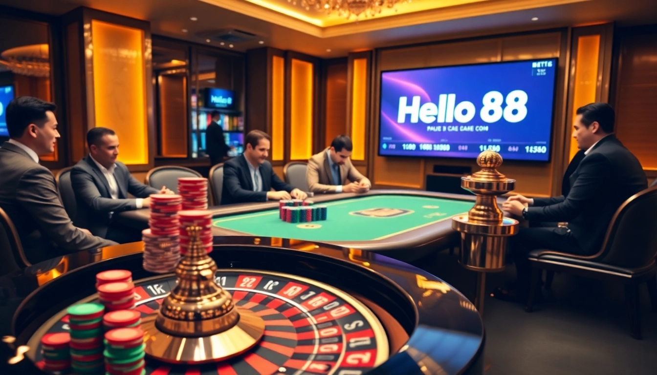 Exciting gameplay at the Hello88 casino with poker and roulette highlights.
