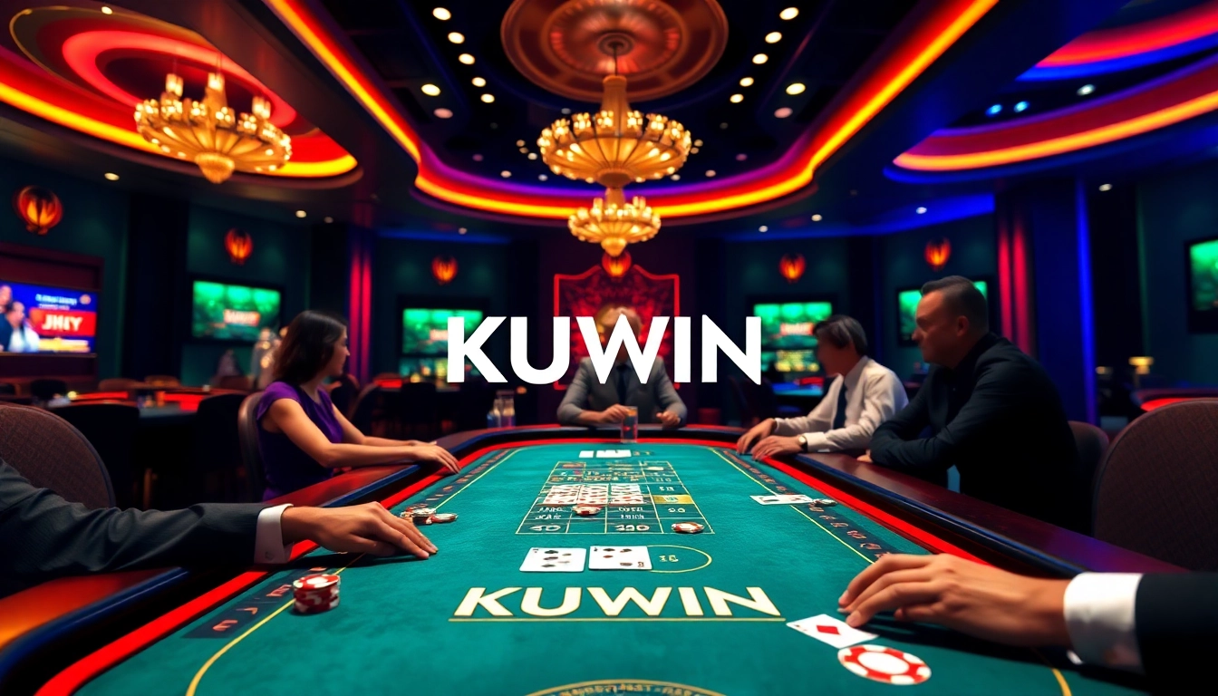 Experience thrilling gameplay at KUWIN's poker tables with dynamic actions and integrated betting designs.